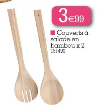 Kandy Couverts à salade en bambou x 2 offre