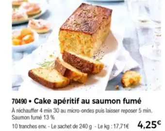 Cake apéritif au saumin fumé