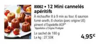 Thiriet 12 Mini cannelés apéritifs offre
