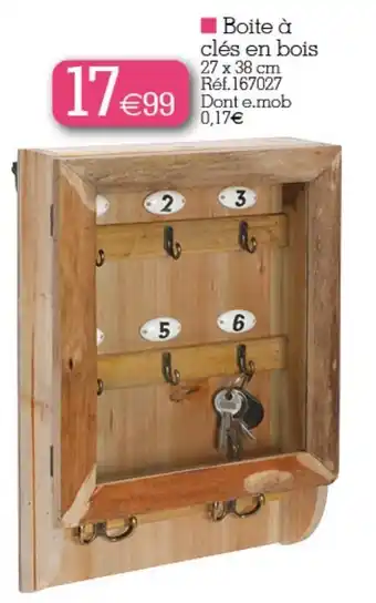 Kandy Boîte à clés en bois offre
