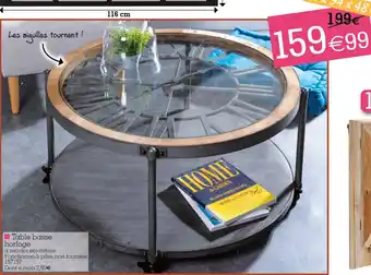 Table basse horloge