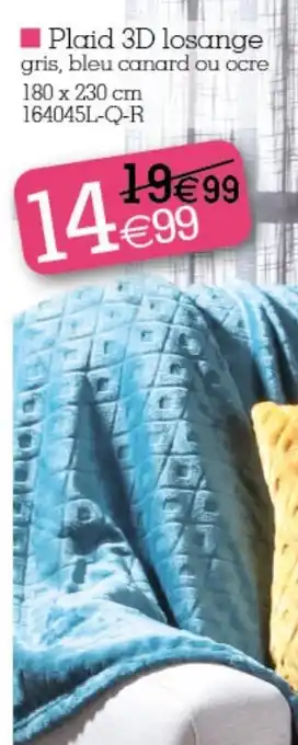 Kandy Plaid 3D losange offre