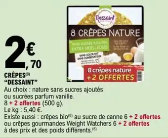 E.Leclerc CRÊPES (3) "DESSAINT" offre