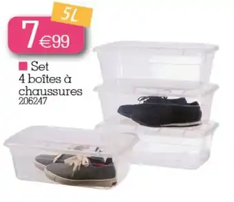 Set 4 Boîtes à chaussures