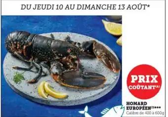 Super U HOMARD | EUROPÉEN(3)*** Calibre de 400 à 600g offre