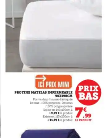 Super U PROTEGE MATELAS IMPERMEABLE offre
