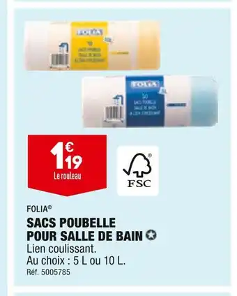 ALDI Folia sacs poubelle pour salle de bain offre