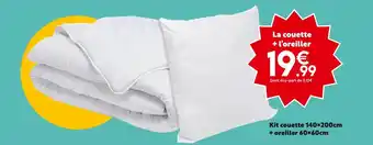 Maxi Bazar Kit couette 140x200cm + oreiller 60x60cm offre
