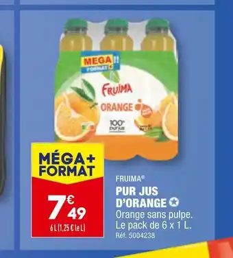 ALDI Fruima pur jus d’orange offre