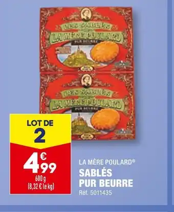 ALDI La mère poulard sablés pur beurre offre