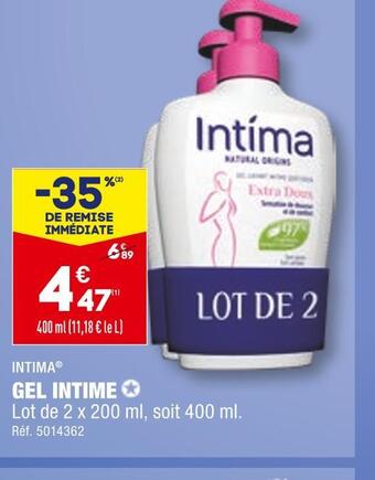 ALDI Intima gel intime offre