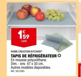 ALDI Home creation kitchen tapis de réfrigérateur offre