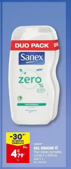 ALDI Sanex gel douche * offre