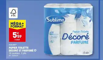 ALDI Sublimo papier toilette décoré et parfumé offre