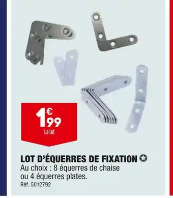 ALDI Lot d’équerres de fixation offre