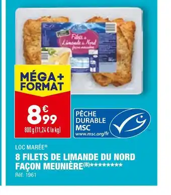 ALDI Loc marée 8 filets de limande du nord façon meunière offre