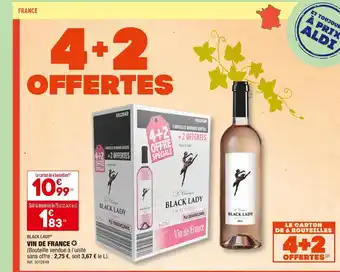 ALDI Black lady vin de france offre