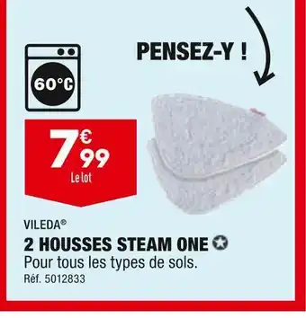 ALDI Vileda 2 housses steam one offre