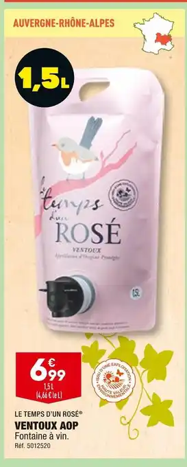 ALDI Le temps d’un rosé ventoux aop offre
