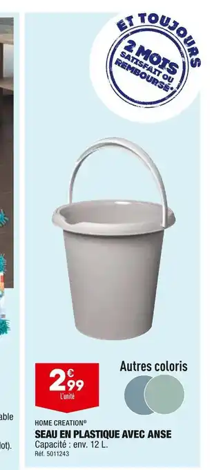 ALDI Home creation seau en plastique avec anse offre