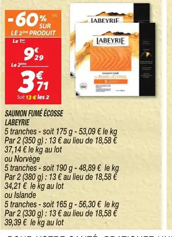 Netto SAUMON FUMÉ ÉCOSSE LABEYRIE offre