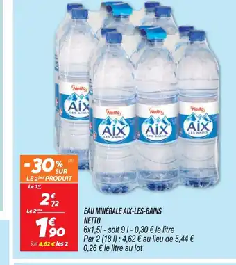 Netto EAU MINÉRALE AIX-LES-BAINS offre