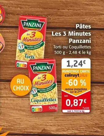 Colruyt Pâtes Les 3 Minutes offre