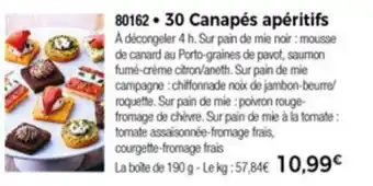 30 Canapés apéritifs