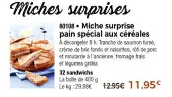 Thiriet Miche surprise pain Spécial Aux Céréales offre