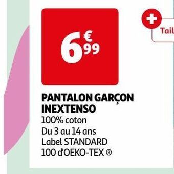 Auchan Pantalon garçon inextenso offre
