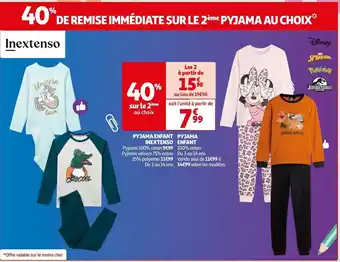 Auchan Pyjama enfant inextenso pyjama enfant offre