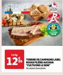 Auchan Terrine de campagne label rouge filière auchan cultivons le bon offre