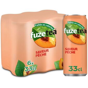 Auchan Fuze tea pêche offre