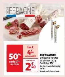 Auchan Fuet nature offre