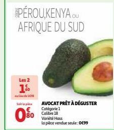 Auchan Avocat prêt à déguster offre