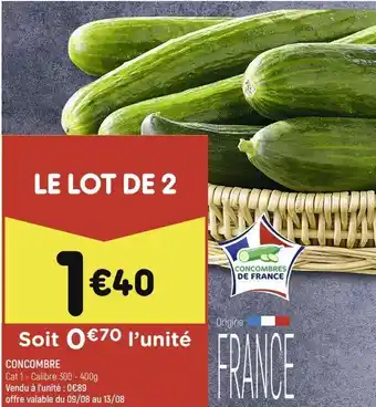 Leader Price Concombre offre