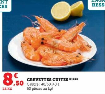 Super U Crevettes cuites offre