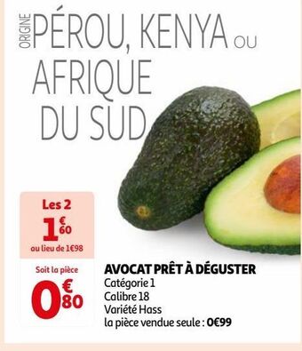 Auchan Supermarché Avocat prêt à déguster offre