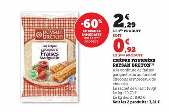 U Express Crepes fourrees paysan breton offre