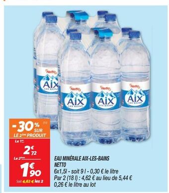 Netto Eau minérale aix-les-bains netto offre