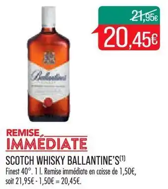 Match Scotch whisky ballantine's offre