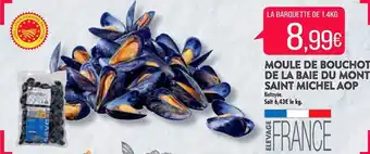 Moule de bouchot de la baie du mont santi michel aop
