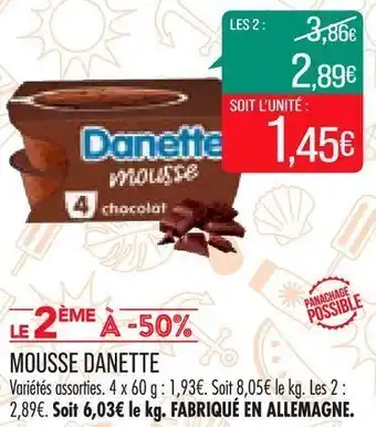 Match Mousse danette offre