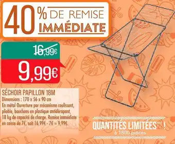 Match Séchoir papillon 18m offre