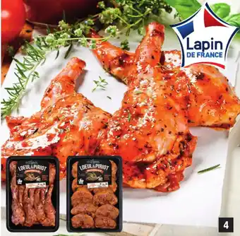 E.Leclerc 10 MORCEAUX DE RÂBLES DE LAPIN À LA PROVENÇALE OU GIGOLETTES DE LAPIN MARINÉES À LA PROVENÇALE(¹) "LOEUL ÉT PIRIOT" offre