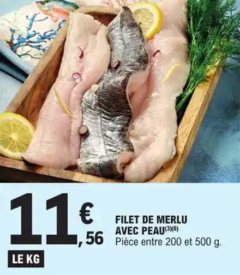 E.Leclerc FILET DE MERLU AVEC PEAU (3) (6) offre