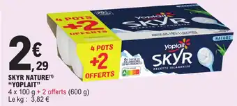 E.Leclerc SKYR NATURE(¹) "YOPLAIT" offre
