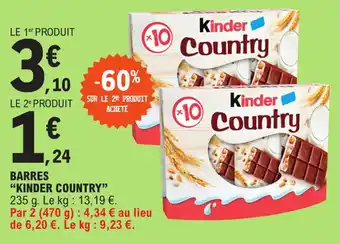E.Leclerc BARRES "KINDER COUNTRY" offre