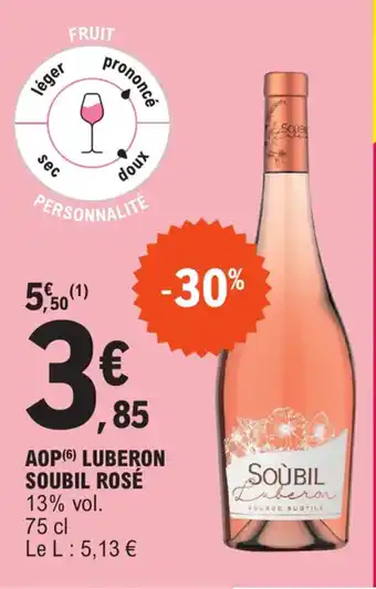 E.Leclerc AOP (6) LUBERON SOUBIL ROSÉ offre