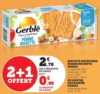BISCUITS DIETETIQUE POMME NOISETTE GERBLE
